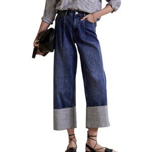 Banana Republic Factory High-rise, Wide-leg Cropped Jean